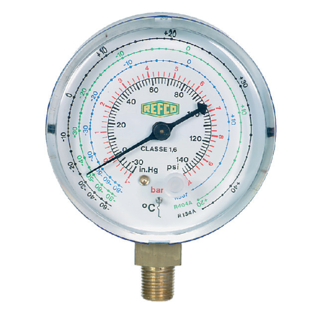 REFCO Manometer M2-250-DS-R134a zuig 68mm 1/8" NPT